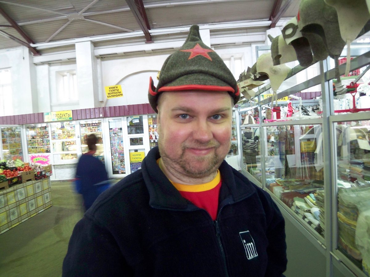 Á markaðnum i Vyborg - Hjólað til Rússlands 2010