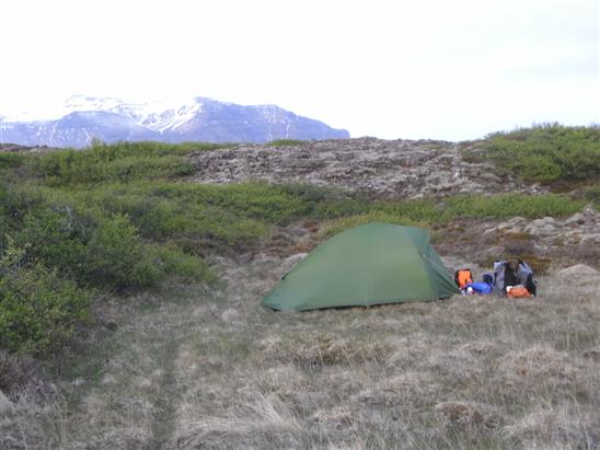 Í tjaldstað við Landbrotslaug